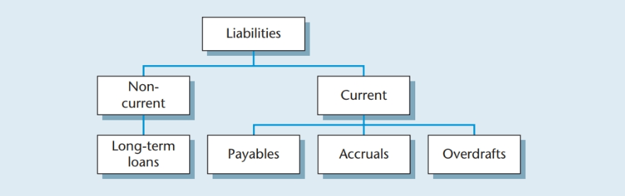 Classifications and examples of liabilities