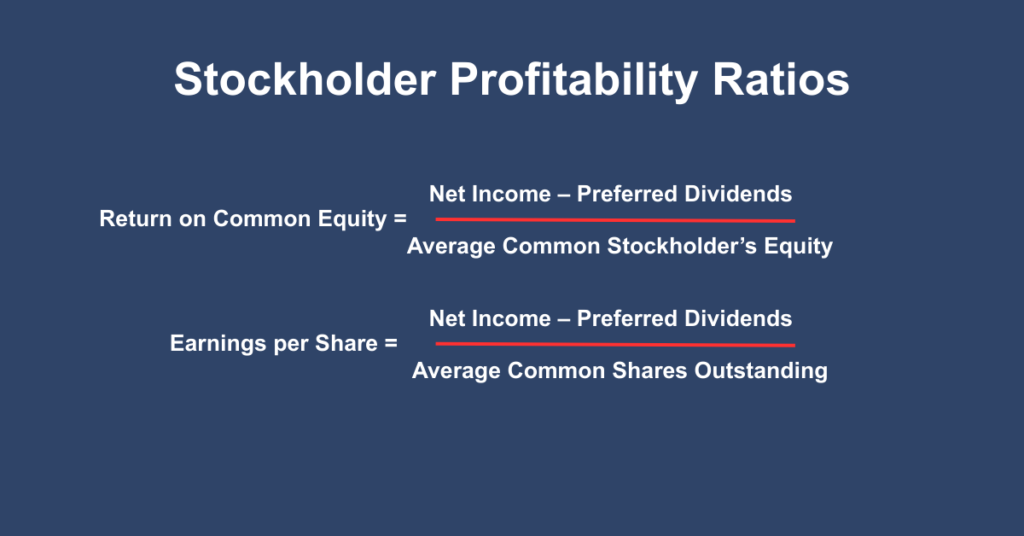 Stockholder Profitability Ratios
